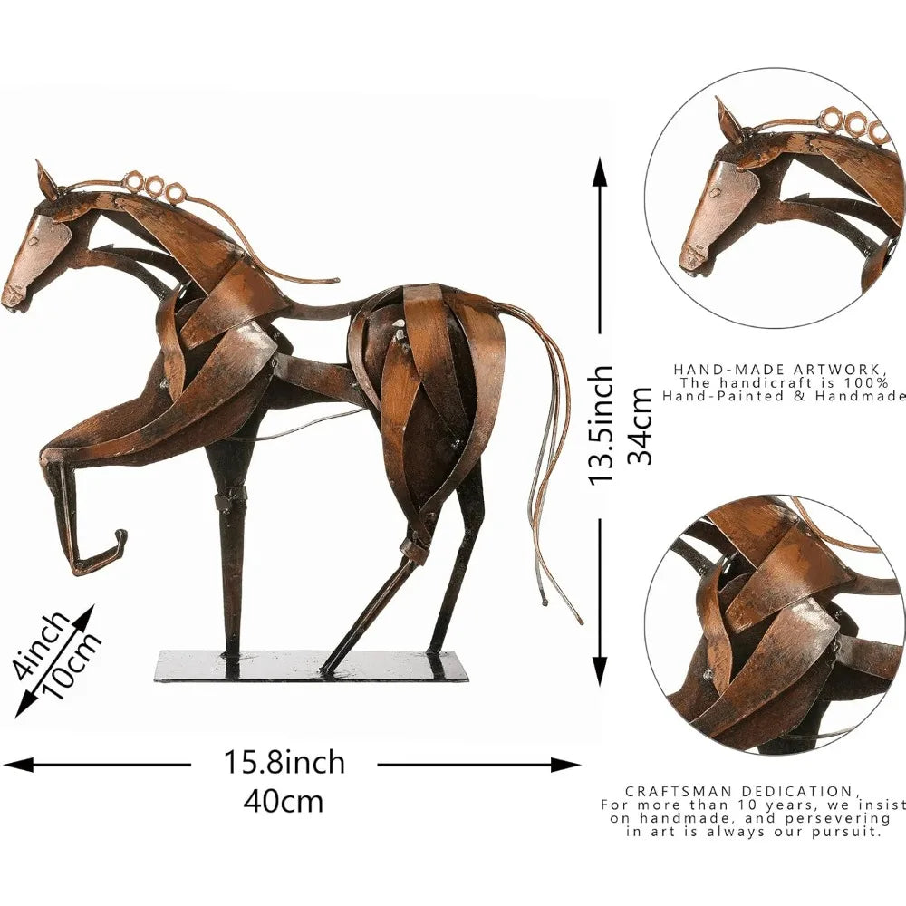 Unique Metal Horse Statue, Handmade