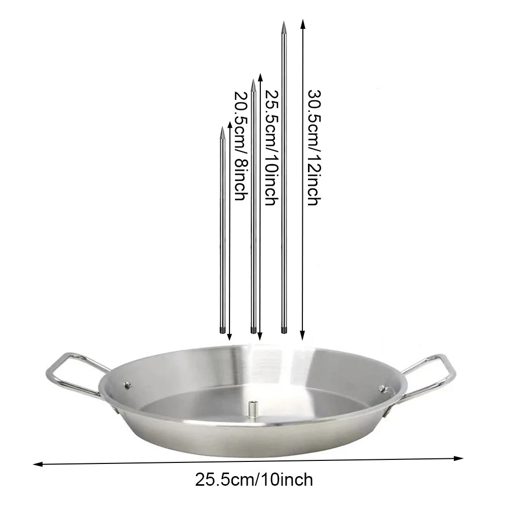 SS Roasting Drip Pan with Removable Spikes