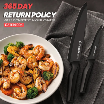 15pc Kitchen Knife Set w/Built-in Sharpener Block