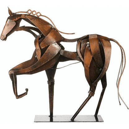 Unique Metal Horse Statue, Handmade