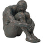 Sitting Man Sculpture-Resin Bronze