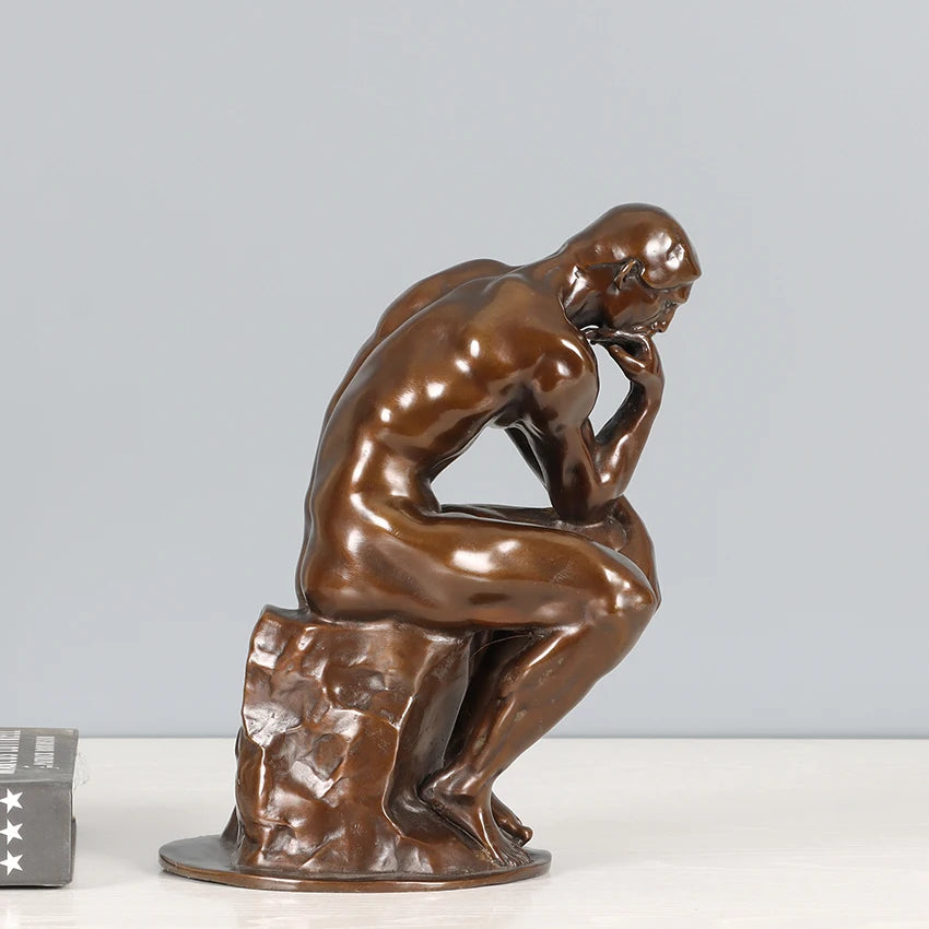 20cm Bronze The Thinker Statue By Rodin
