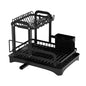 2 Tier Dish Drying Rack w/Drain Basket