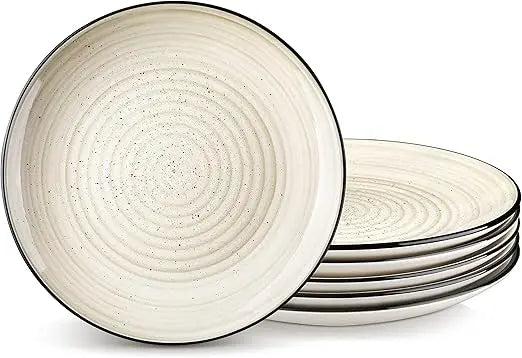 Ceramic Dinner Plates, Set Of 6, 10.5 "