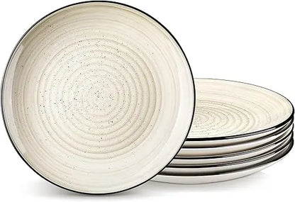 Ceramic Dinner Plates, Set Of 6, 10.5 "