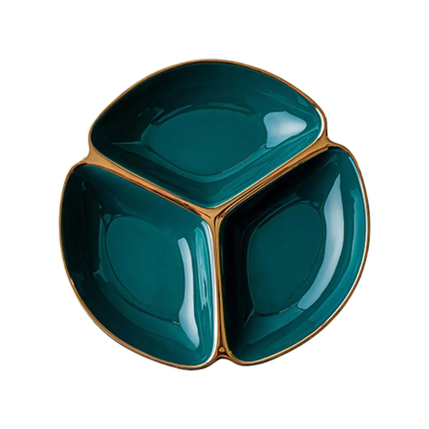 Divided Plate Portion Control Three-grid Dinner Plate for Lunch Adult Dinner