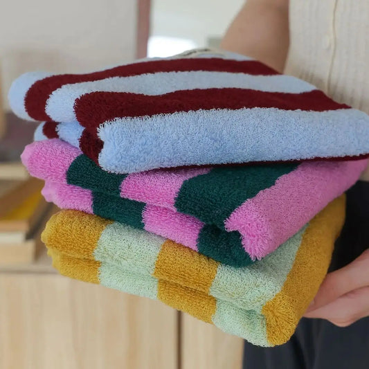 Striped Cotton Bath/Face/Kitchen Towels