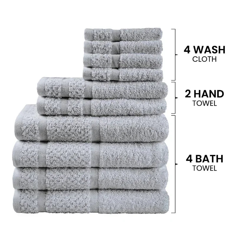 10 Piece Towel Set w/ Upgraded Softness/Durability