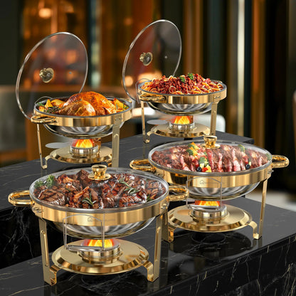 4 Pack Chafing Dishes for Buffet/Warming