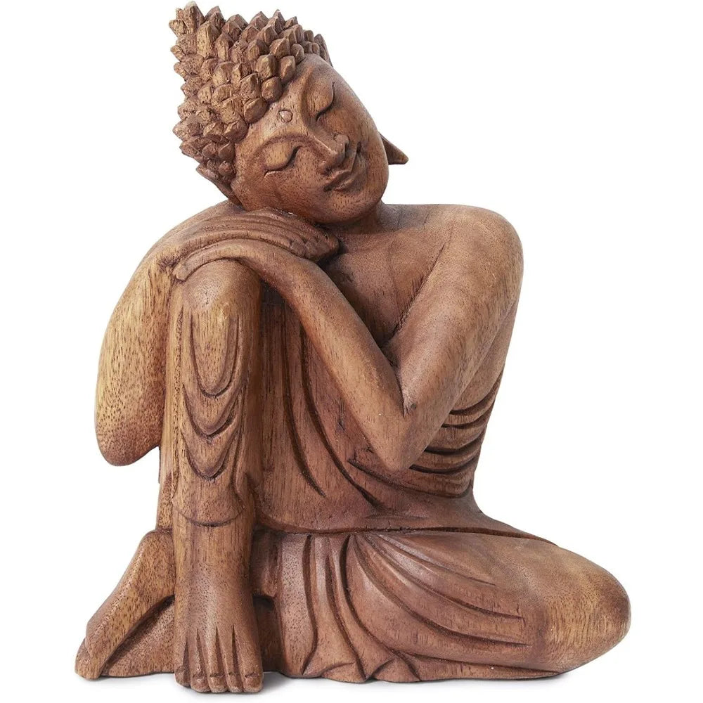 Handcrafted Teak Wood Buddha Statue