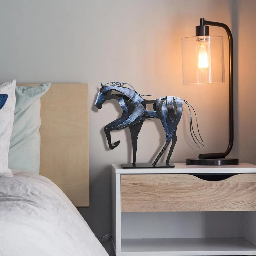 Unique Rustic Handcrafted Metal Horse Statue