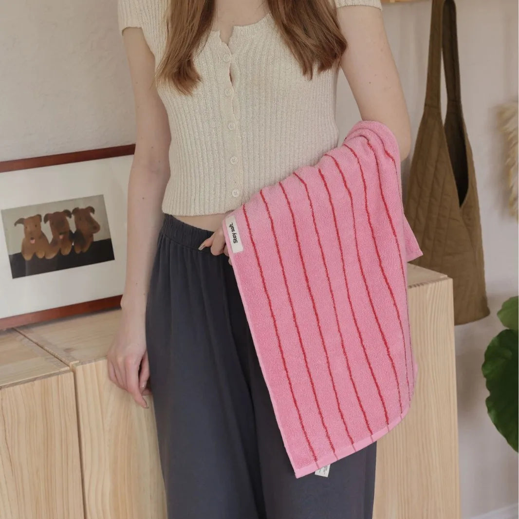 Striped Cotton Bath/Face/Kitchen Towels