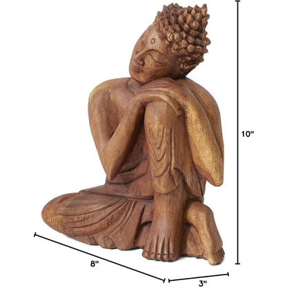 Handcrafted Teak Wood Buddha Statue