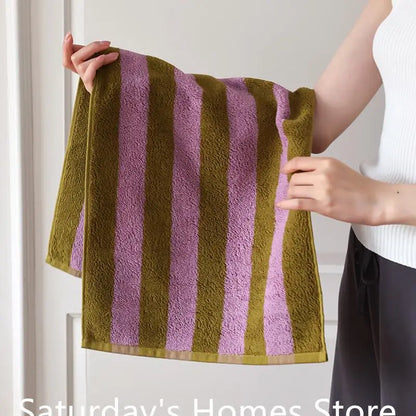 Striped Cotton Bath/Face/Kitchen Towels