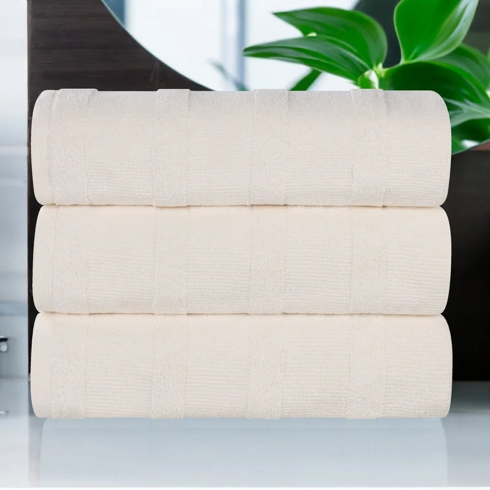Cotton Bath Towels Set of 3 Spa Quality