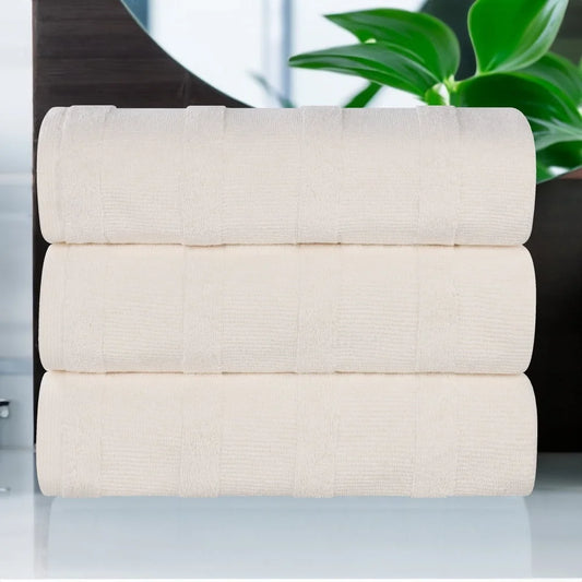 Cotton Bath Towels Set of 3 Spa Quality