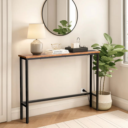 39.4" Narrow Console/ Sofa Table with Power Outlets