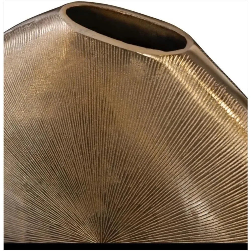 Gold Metal Vase Elegant, Decorative