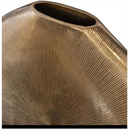 Gold Metal Vase Elegant, Decorative