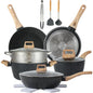 16pc Aluminum Pots/Pans Non Stick Cookware Set