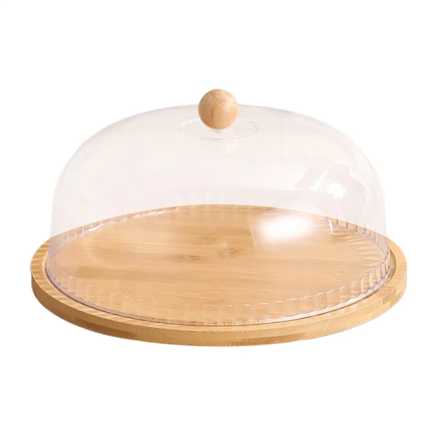 Round Serving Tray w/ Dust-proof Domed Cover