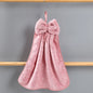Bow Shaped Fleece Hanging Hand Towel
