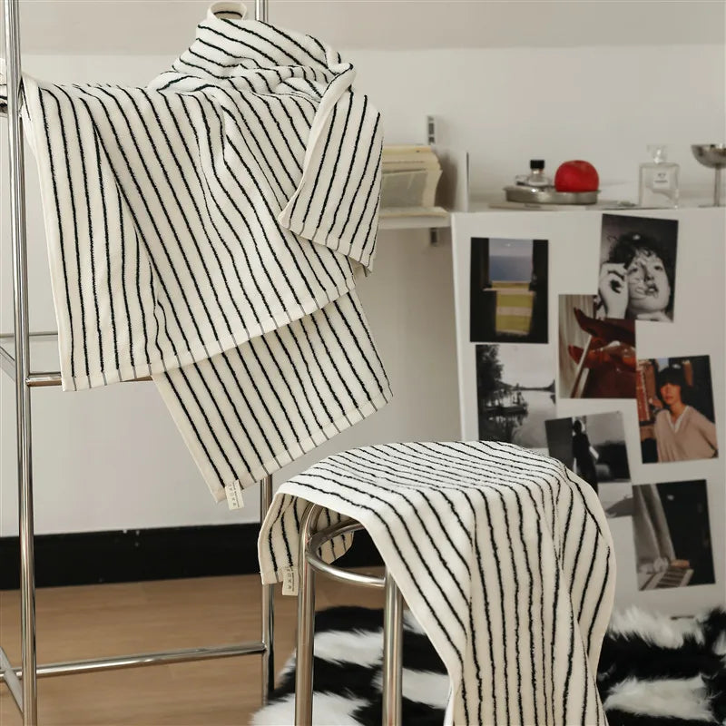 Striped Cotton Bath/Face/Kitchen Towels