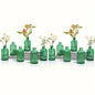 Set Of 12 Clear Glass Bud Vases, Small