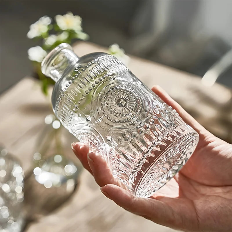 Set Of 12 Clear Glass Bud Vases, Small