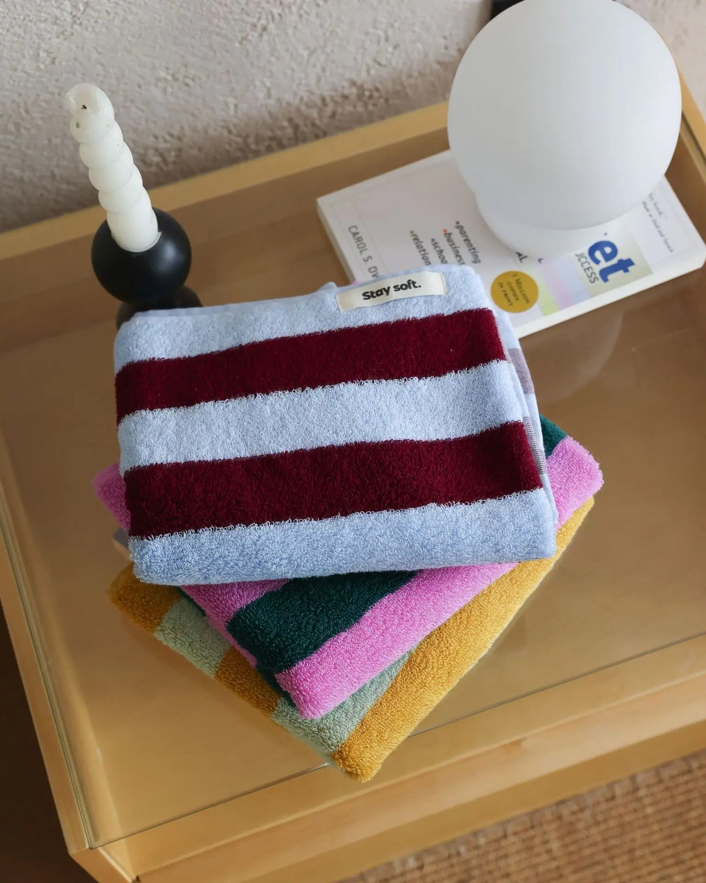 Striped Cotton Bath/Face/Kitchen Towels