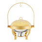 Gold Buffet Food Warmer Chafing Dish w/Alcohol Burner