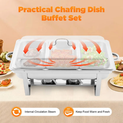 9L Chafing Dish Buffet Set, Food Warmer