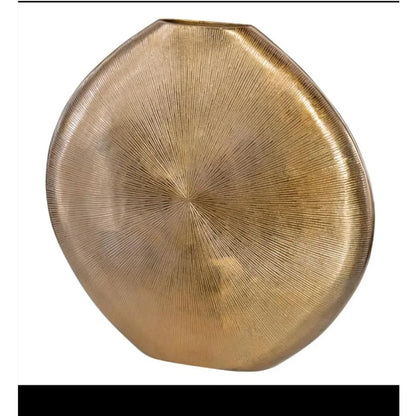 Gold Metal Vase Elegant, Decorative