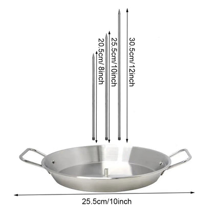SS Roasting Drip Pan with Removable Spikes