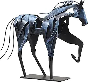 Unique Rustic Handcrafted Metal Horse Statue