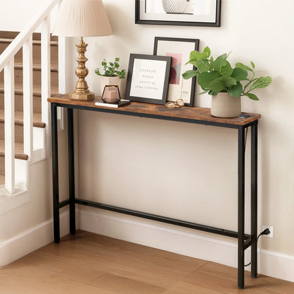 39.4" Narrow Console/ Sofa Table with Power Outlets