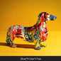Painted Colorful Dachshund Dog Decoration